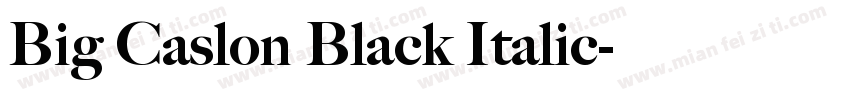Big Caslon Black Italic字体转换